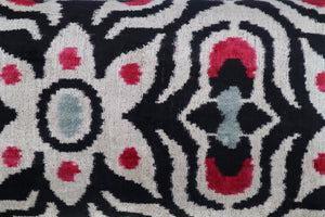 Canvello Decorative Black White Red Geometric Throw Pillow Down Feather Filled - 16x24 in