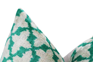 Canvello Decorative Green Throw Pillow Down Filled - 16x24 in