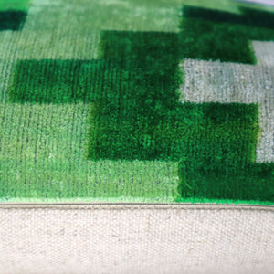 Canvello Decorative Green Throw Pillow Down Filled - 16x24 in
