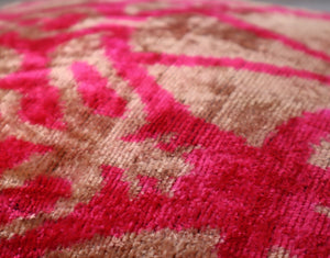 Canvello Decorative Pink Beige Geometric Throw Pillow Down Feather Filled - 16x16 in