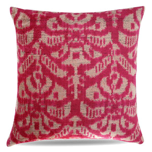 Canvello Decorative Pink Beige Geometric Throw Pillow Down Feather Filled - 16x16 in
