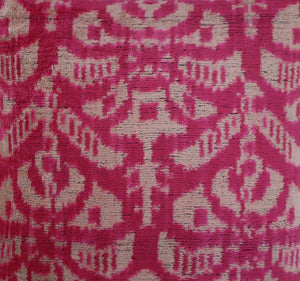 Canvello Decorative Pink Beige Geometric Throw Pillow Down Feather Filled - 16x16 in