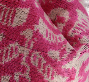 Canvello Decorative Pink Beige Geometric Throw Pillow Down Feather Filled - 16x16 in