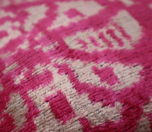 Canvello Decorative Pink Beige Geometric Throw Pillow Down Feather Filled - 16x16 in