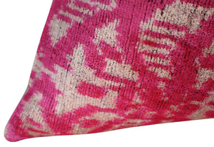 Canvello Decorative Pink Beige Geometric Throw Pillow Down Feather Filled - 16x24 in