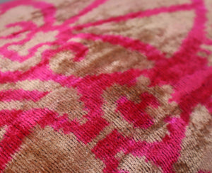 Canvello Decorative Pink Beige Geometric Throw Pillow Down Feather Filled - 16x24 in