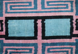 Canvello Decorative Pink Blue Lumbar Throw Pillow Down Filled - 16x24 in