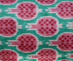 Canvello Decorative Pink Green Pomegranate Pattern Geometric Throw Pillow Down Feather Filled - 16x24 in