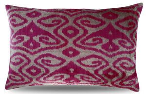 Canvello Decorative Pink Purple Geometric Throw Pillow Down Feather Filled - 16x24 in