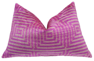 Canvello Decorative Pink Velvet Cushions | 16 x 24 in (40 x 60 cm)