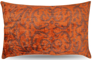 Canvello Decorative Soft Brownish Orange Throw Pillow - 16X24 in