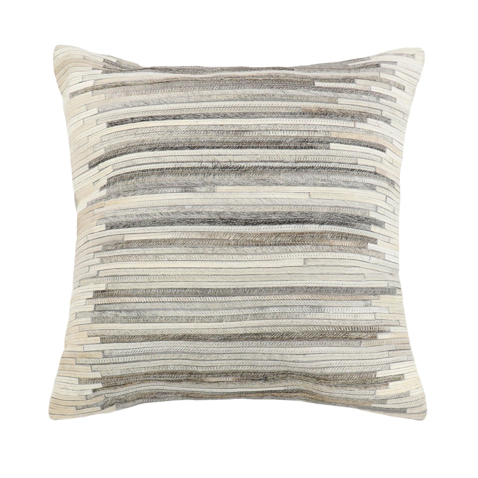 Canvello Galaxy Cowhide Throw Pillow, Ivory