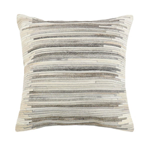 Canvello Galaxy Cowhide Throw Pillow, Ivory