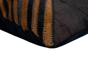 Canvello Genuine Cowhide Leather Decorative Throw Pillows - Handmade Patchwork Boho Accent Pillows For Sofa, Couch, Bed, Chair - Western Southwestern Farmhouse Pillow Covers With Feather Down Insert Included)
