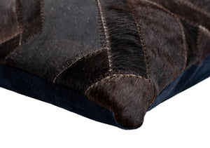 Canvello Genuine Cowhide Leather Decorative Throw Pillows - Handmade Patchwork Boho Accent Pillows For Sofa, Couch, Bed, Chair - Western Southwestern Farmhouse Pillow Covers With Feather Down Insert Included)