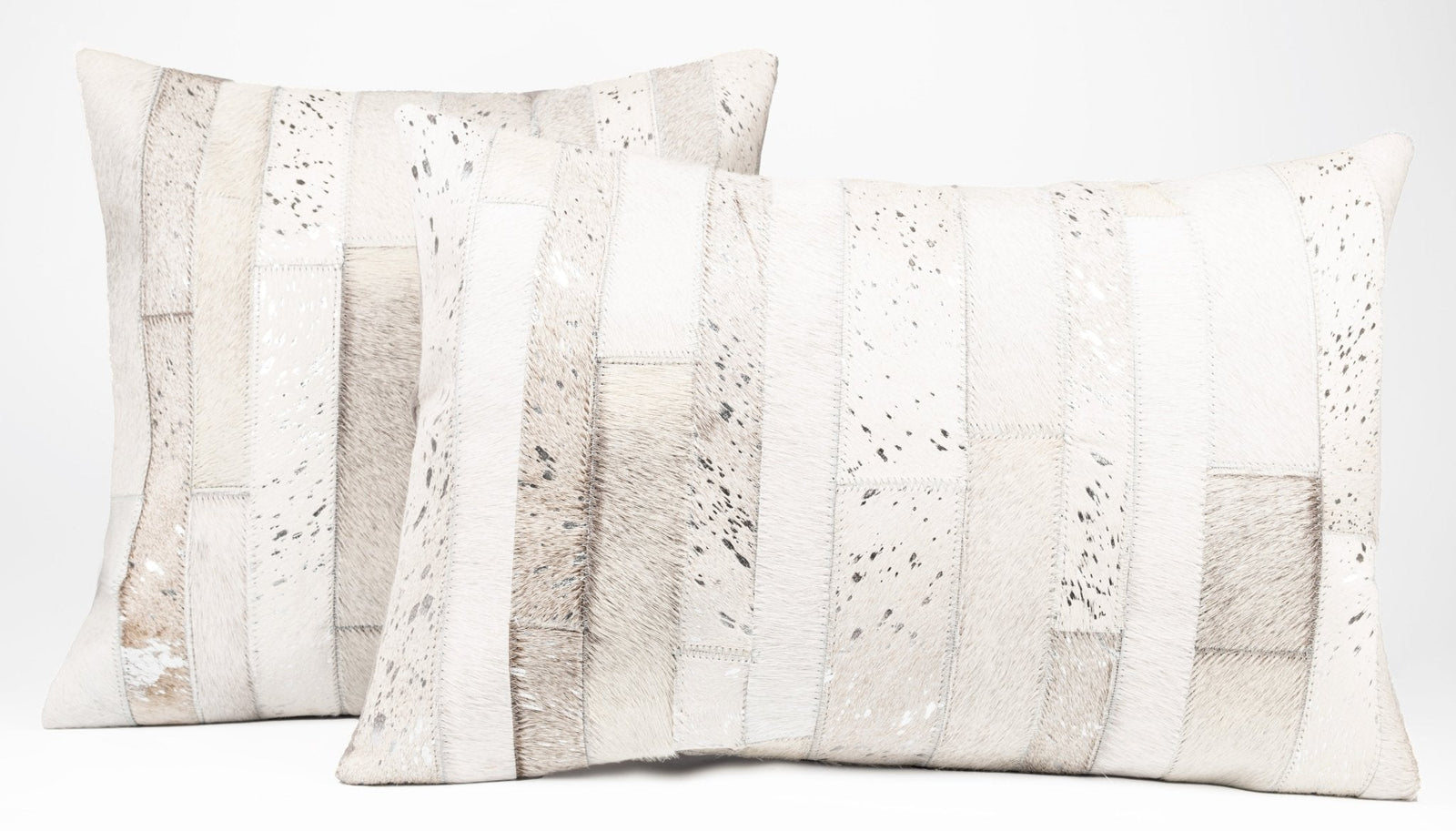 Canvello Genuine Cowhide Leather Decorative Throw Pillows - Handmade Patchwork Boho Accent Pillows For Sofa, Couch, Bed, Chair - Western Southwestern Farmhouse Pillow Covers With Feather Down Insert Included