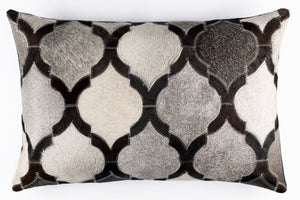 Canvello Genuine Cowhide Leather Decorative Throw Pillows - Handmade Patchwork Boho Accent Pillows For Sofa, Couch, Bed, Chair - Western Southwestern Farmhouse Pillow Covers With Feather Down Insert Included