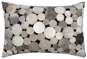 Canvello Genuine Cowhide Leather Decorative Throw Pillows - Handmade Patchwork Boho Accent Pillows For Sofa, Couch, Bed, Chair - Western Southwestern Farmhouse Pillow Covers With Feather Down Insert Included)