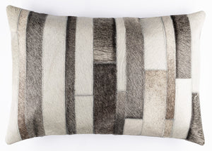 Canvello Genuine Cowhide Leather Decorative Throw Pillows - Handmade Patchwork Boho Accent Pillows For Sofa, Couch, Bed, Chair - Western Southwestern Farmhouse Pillow Covers With Feather Down Insert Included