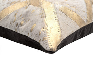 Canvello Genuine Cowhide Leather Decorative Throw Pillows - Handmade Patchwork Boho Accent Pillows For Sofa, Couch, Bed, Chair - Western Southwestern Farmhouse Pillow Covers With Feather Down Insert Included)