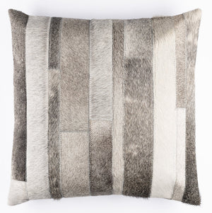 Canvello Genuine Cowhide Leather Decorative Throw Pillows - Handmade Patchwork Boho Accent Pillows For Sofa, Couch, Bed, Chair - Western Southwestern Farmhouse Pillow Covers With Feather Down Insert Included