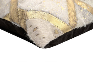 Canvello Genuine Cowhide Leather Decorative Throw Pillows - Handmade Patchwork Boho Accent Pillows For Sofa, Couch, Bed, Chair - Western Southwestern Farmhouse Pillow Covers With Feather Down Insert Included)