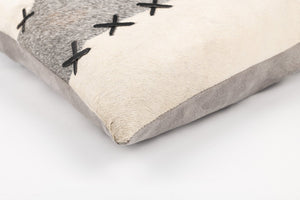 Canvello Genuine Cowhide Leather Decorative Throw Pillows - Handmade Patchwork Boho Accent Pillows For Sofa, Couch, Bed, Chair - Western Southwestern Farmhouse Pillow Covers With Feather Down Insert Included