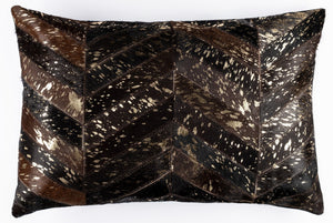 Canvello Genuine Cowhide Leather Decorative Throw Pillows - Handmade Patchwork Boho Accent Pillows For Sofa, Couch, Bed, Chair - Western Southwestern Farmhouse Pillow Covers With Feather Down Insert Included