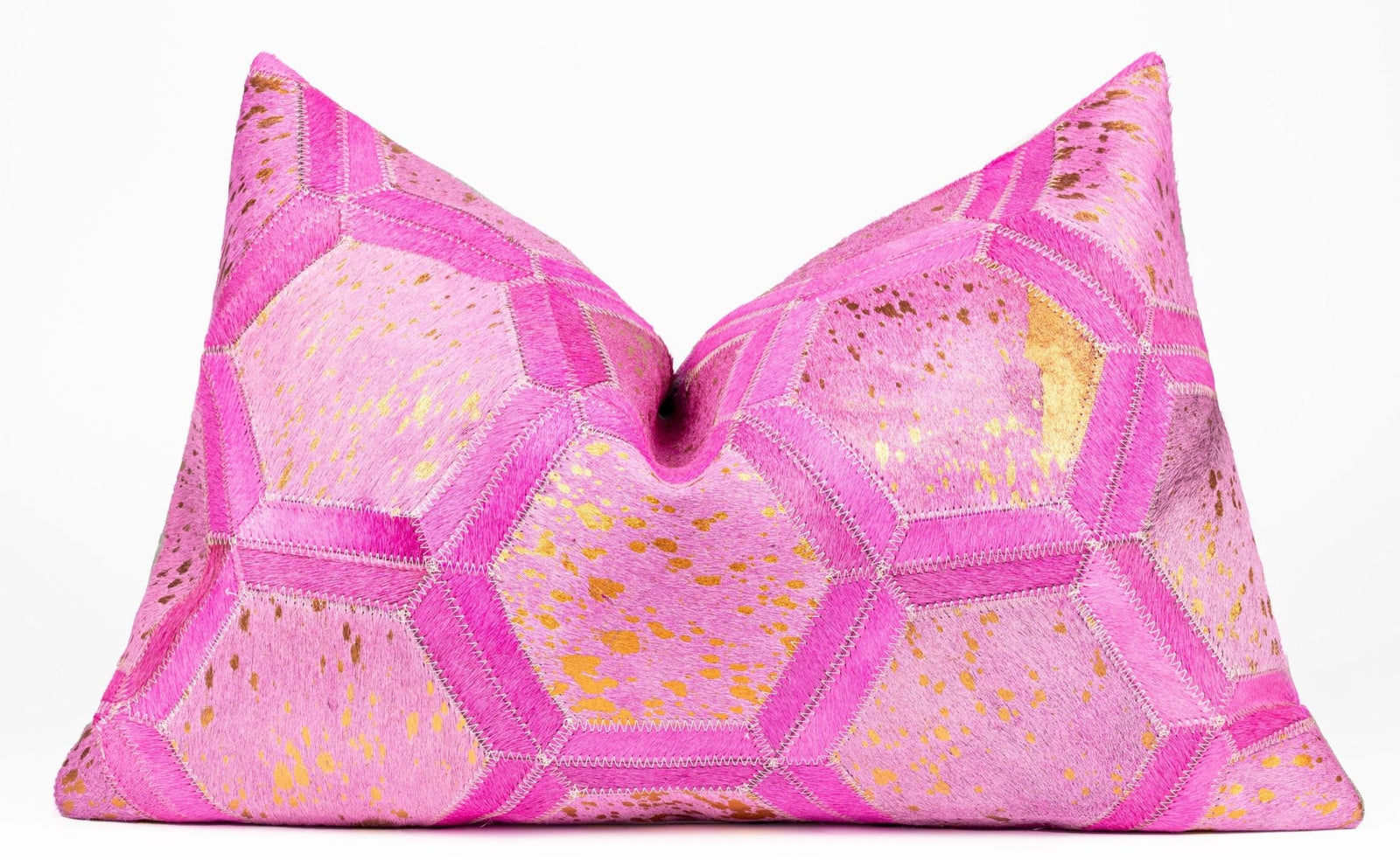 Canvello Genuine Cowhide Leather Decorative Throw Pillows - Handmade Patchwork Boho Accent Pillows For Sofa, Couch, Bed, Chair - Western Southwestern Farmhouse Pillow Covers With Feather Down Insert Included