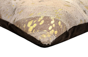 Canvello Genuine Cowhide Leather Decorative Throw Pillows - Handmade Patchwork Boho Accent Pillows For Sofa, Couch, Bed, Chair - Western Southwestern Farmhouse Pillow Covers With Feather Down Insert Included)