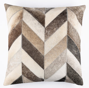 Canvello Genuine Cowhide Leather Decorative Throw Pillows - Handmade Patchwork Boho Accent Pillows For Sofa, Couch, Bed, Chair - Western Southwestern Farmhouse Pillow Covers With Feather Down Insert Included