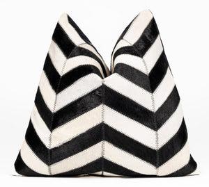 Canvello Genuine Cowhide Leather Decorative Throw Pillows - Handmade Patchwork Boho Accent Pillows For Sofa, Couch, Bed, Chair - Western Southwestern Farmhouse Pillow Covers With Feather Down Insert Included
