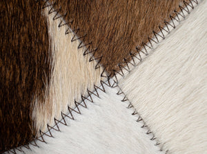 Canvello Genuine Cowhide Leather Decorative Throw Pillows - Handmade Patchwork Boho Accent Pillows For Sofa, Couch, Bed, Chair - Western Southwestern Farmhouse Pillow Covers With Feather Down Insert Included