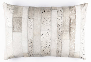 Canvello Genuine Cowhide Leather Decorative Throw Pillows - Handmade Patchwork Boho Accent Pillows For Sofa, Couch, Bed, Chair - Western Southwestern Farmhouse Pillow Covers With Feather Down Insert Included