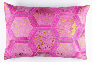 Canvello Genuine Cowhide Leather Decorative Throw Pillows - Handmade Patchwork Boho Accent Pillows For Sofa, Couch, Bed, Chair - Western Southwestern Farmhouse Pillow Covers With Feather Down Insert Included