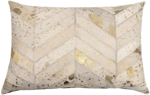 Canvello Genuine Cowhide Leather Decorative Throw Pillows - Handmade Patchwork Boho Accent Pillows For Sofa, Couch, Bed, Chair - Western Southwestern Farmhouse Pillow Covers With Feather Down Insert Included