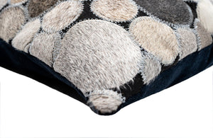Canvello Genuine Cowhide Leather Decorative Throw Pillows - Handmade Patchwork Boho Accent Pillows For Sofa, Couch, Bed, Chair - Western Southwestern Farmhouse Pillow Covers With Feather Down Insert Included)