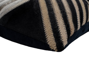 Canvello Genuine Cowhide Leather Decorative Throw Pillows - Handmade Patchwork Boho Accent Pillows For Sofa, Couch, Bed, Chair - Western Southwestern Farmhouse Pillow Covers With Feather Down Insert Included)