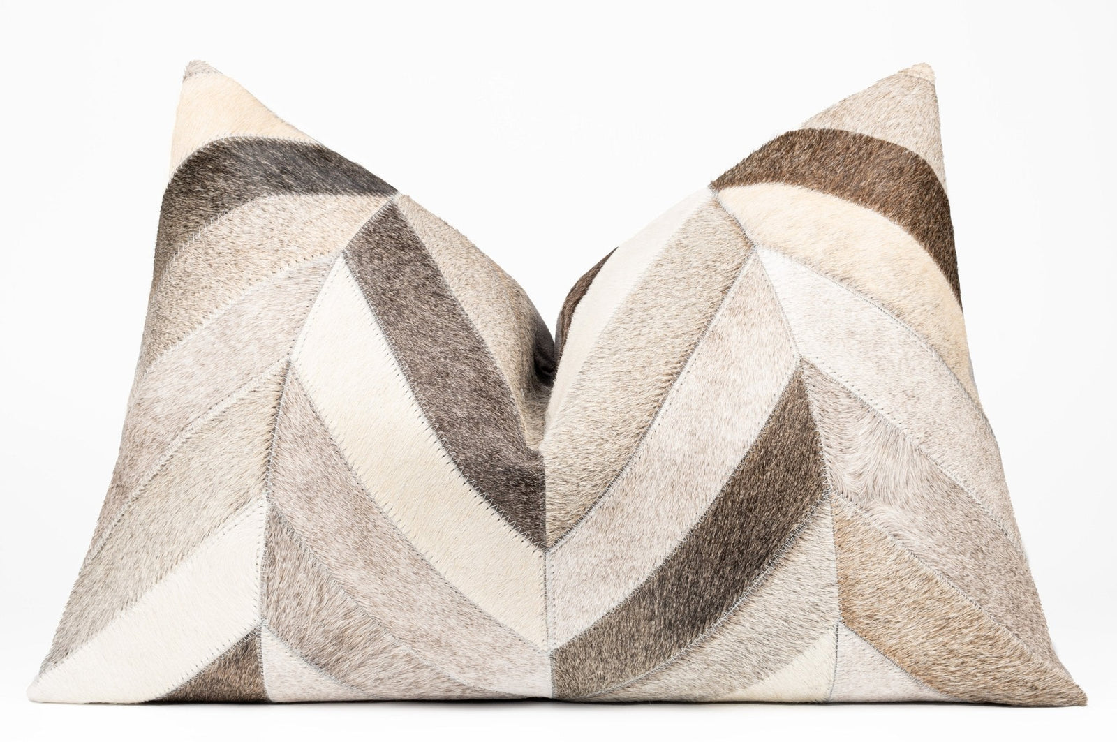 Canvello Genuine Cowhide Leather Decorative Throw Pillows - Handmade Patchwork Boho Accent Pillows For Sofa, Couch, Bed, Chair - Western Southwestern Farmhouse Pillow Covers With Feather Down Insert Included