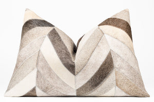 Canvello Genuine Cowhide Leather Decorative Throw Pillows - Handmade Patchwork Boho Accent Pillows For Sofa, Couch, Bed, Chair - Western Southwestern Farmhouse Pillow Covers With Feather Down Insert Included