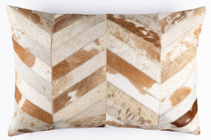 Canvello Genuine Cowhide Leather Decorative Throw Pillows - Handmade Patchwork Boho Accent Pillows For Sofa, Couch, Bed, Chair - Western Southwestern Farmhouse Pillow Covers With Feather Down Insert Included