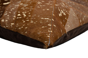 Canvello Genuine Cowhide Leather Decorative Throw Pillows - Handmade Patchwork Boho Accent Pillows For Sofa, Couch, Bed, Chair - Western Southwestern Farmhouse Pillow Covers With Feather Down Insert Included)