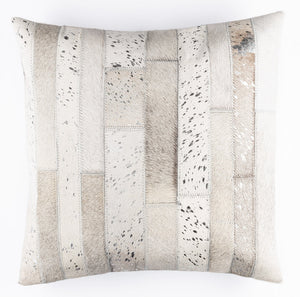 Canvello Genuine Cowhide Leather Decorative Throw Pillows - Handmade Patchwork Boho Accent Pillows For Sofa, Couch, Bed, Chair - Western Southwestern Farmhouse Pillow Covers With Feather Down Insert Included