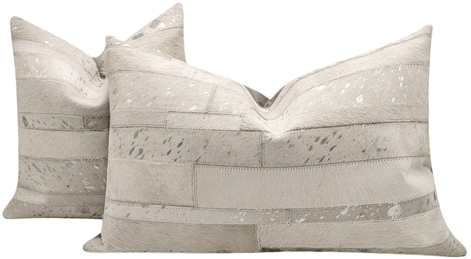 Canvello Genuine Cowhide Leather Decorative Throw Pillows - Handmade Patchwork Boho Accent Pillows For Sofa, Couch, Bed, Chair - Western Southwestern Farmhouse Pillow Covers With Feather Down Insert Included