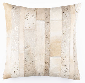 Canvello Genuine Cowhide Leather Decorative Throw Pillows - Handmade Patchwork Boho Accent Pillows For Sofa, Couch, Bed, Chair - Western Southwestern Farmhouse Pillow Covers With Feather Down Insert Included