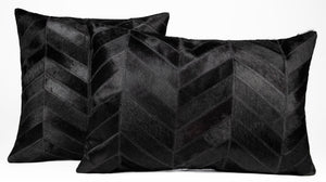 Canvello Genuine Cowhide Leather Decorative Throw Pillows - Handmade Patchwork Boho Accent Pillows For Sofa, Couch, Bed, Chair - Western Southwestern Farmhouse Pillow Covers With Feather Down Insert Included