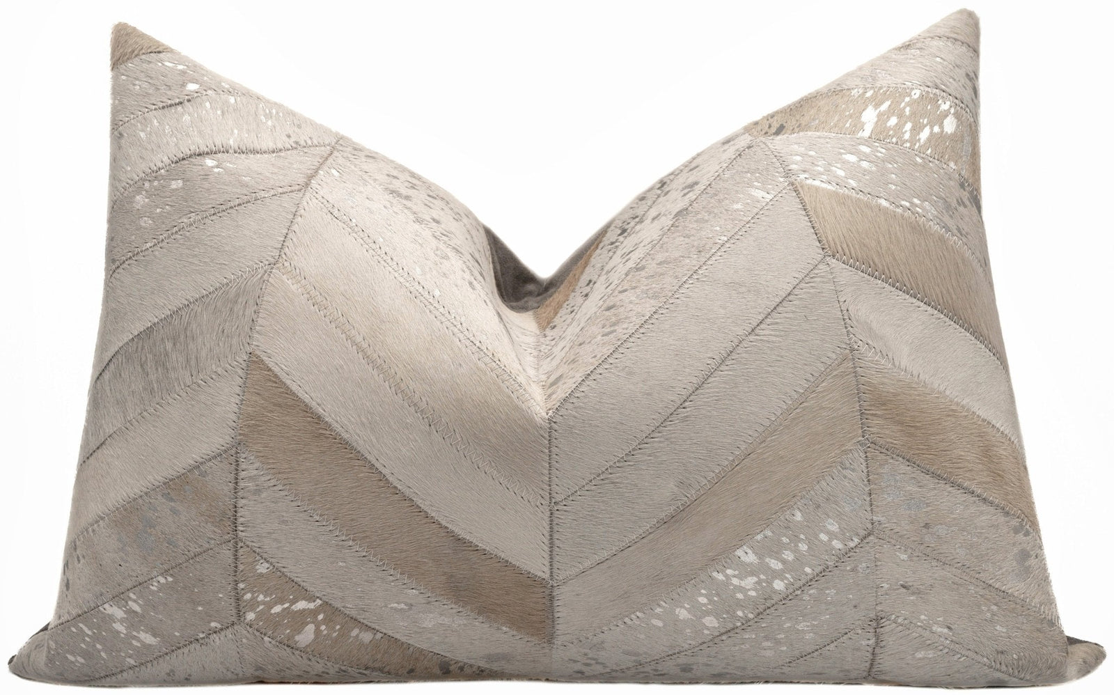 Canvello Genuine Cowhide Leather Decorative Throw Pillows - Handmade Patchwork Boho Accent Pillows For Sofa, Couch, Bed, Chair - Western Southwestern Farmhouse Pillow Covers With Feather Down Insert Included