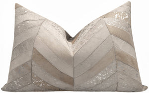 Canvello Genuine Cowhide Leather Decorative Throw Pillows - Handmade Patchwork Boho Accent Pillows For Sofa, Couch, Bed, Chair - Western Southwestern Farmhouse Pillow Covers With Feather Down Insert Included