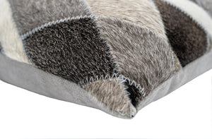 Canvello Genuine Cowhide Leather Decorative Throw Pillows - Handmade Patchwork Boho Accent Pillows For Sofa, Couch, Bed, Chair - Western Southwestern Farmhouse Pillow Covers With Feather Down Insert Included)