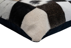Canvello Genuine Cowhide Leather Decorative Throw Pillows - Handmade Patchwork Boho Accent Pillows For Sofa, Couch, Bed, Chair - Western Southwestern Farmhouse Pillow Covers With Feather Down Insert Included